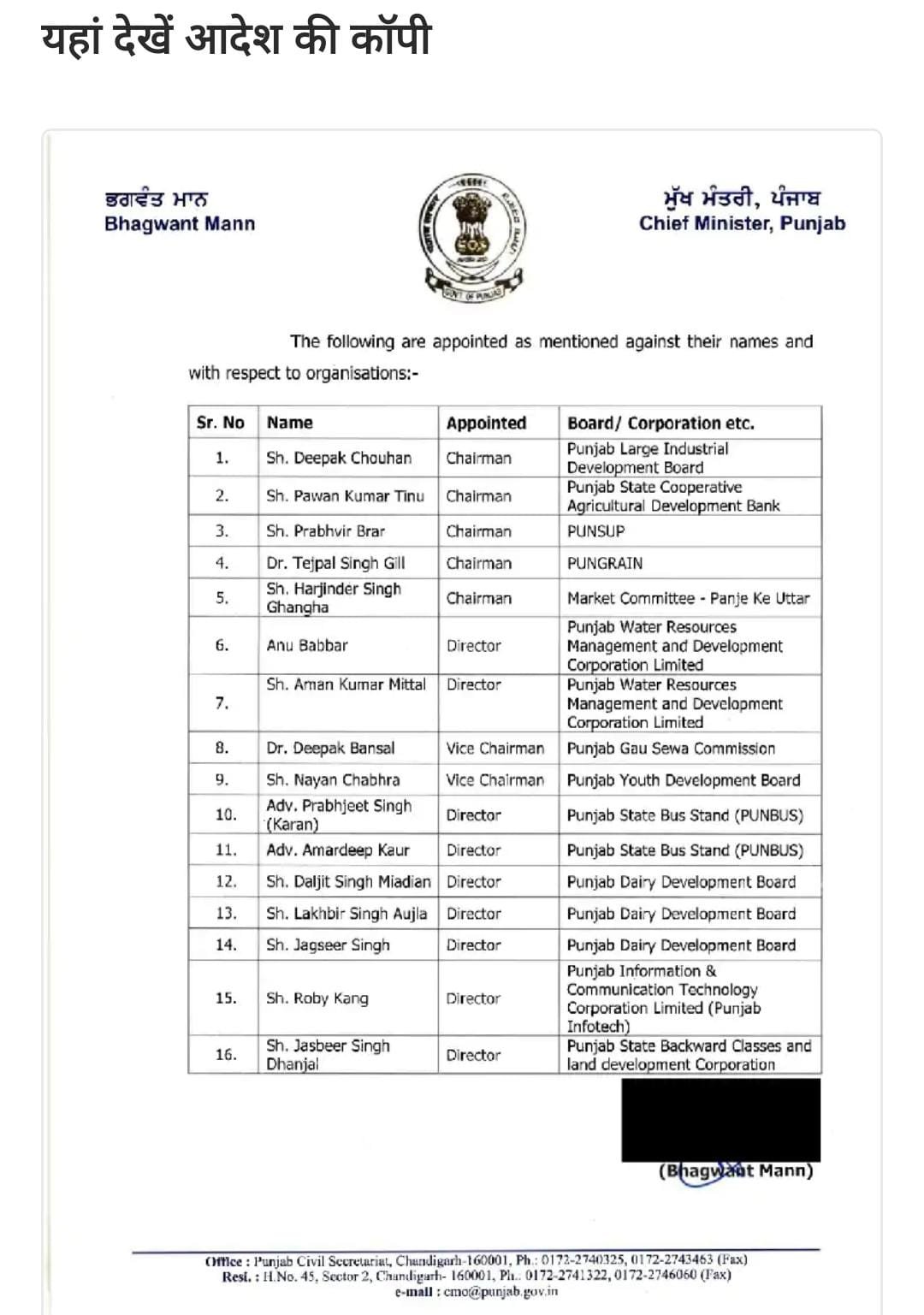 पंजाब सरकार